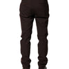 Dolce & Gabbana Brown Polyester Men Dress Trousers Pants