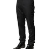 Dolce & Gabbana Black Stripes Wool Men Dress Trousers Pants