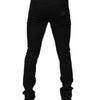 Dolce & Gabbana Black Sacred Heart Men Cotton Denim Jeans