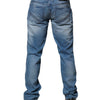 Verri Blue Washed Cotton Skinny Fit Men Denim Trouser Jeans