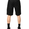 Dolce & Gabbana Black Cotton Stretch Mid Wasit Bermuda Shorts