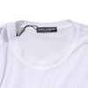 Dolce & Gabbana White Nylon Long Sleeves Crewneck T-Shirt
