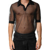 Dolce & Gabbana Black Sheer Short Sleeves Casual Polo  Top