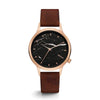Komono Red Leather Dress Watch