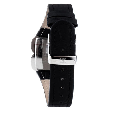 Laura Biagiotti Black Leather Dress Watch