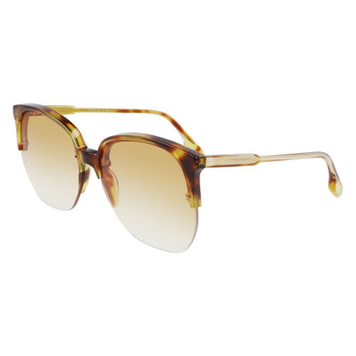 Victoria Beckham Brown Acetate Sunglasses
