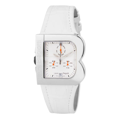 Laura Biagiotti White Leather Dress Watch