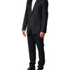 Dolce & Gabbana Black Wool Single Breasted Men 2 Piece Suit