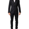 Dolce & Gabbana Black Wool Single Breasted 3 Piece Men Suit
