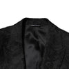 Dolce & Gabbana Black Brocade Single Breasted 2 Piece Suit