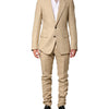 Dolce & Gabbana Beige Linen Single Breasted 2 Piece Suit