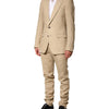 Dolce & Gabbana Beige Linen Single Breasted 2 Piece Suit