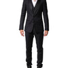 Dolce & Gabbana Black Wool Single Breasted 3 Piece Men Suit