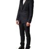 Dolce & Gabbana Black Wool Single Breasted 3 Piece Men Suit