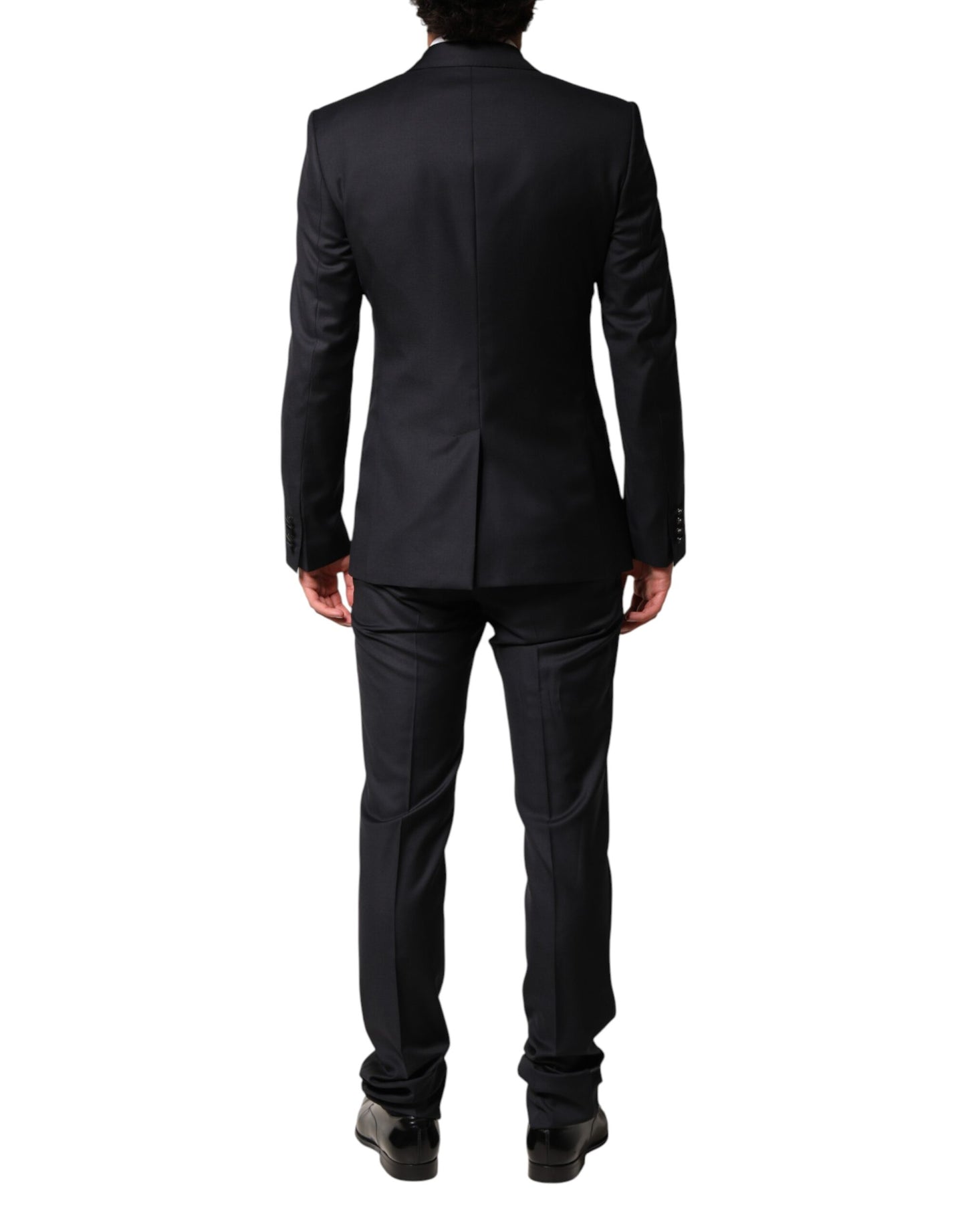 Dolce & Gabbana Black Wool Single Breasted 3 Piece Men Suit