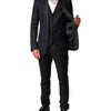 Dolce & Gabbana Black Wool Single Breasted 3 Piece Men Suit
