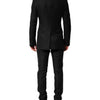 Dolce & Gabbana Black Embellished Single Breasted 2 Pc Suit
