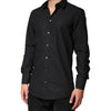 Dolce & Gabbana Black GOLD Cotton Men Dress Formal Shirt