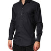 Dolce & Gabbana Black Cotton Long Sleeves Dress Formal Shirt
