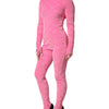 Dolce & Gabbana Pink Logo Monogram Long Sleeve Jumpsuit  Dress