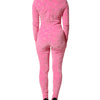 Dolce & Gabbana Pink Logo Monogram Long Sleeve Jumpsuit  Dress