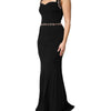 Dolce & Gabbana Black Embellished Sheath MermaidGown Dress
