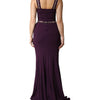 Dolce & Gabbana Violet Embellished Sheath Mermaid Gown Dress
