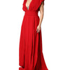 Dolce & Gabbana Red Viscose Plunging Neckline Long Maxi Dress
