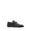 Gucci Black Calf Leather Bos Taurus Slip-On Loafers