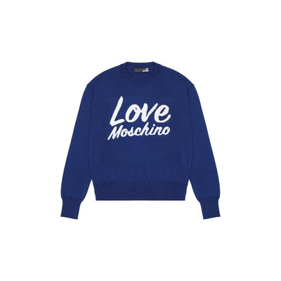 Love Moschino Blue Wool Sweatshirt