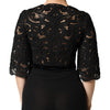 Dolce & Gabbana Black Floral Lace Cropped Coat  Jacket