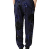 Christian Pellizzari Blue Sequined Tapered Trouser Pants