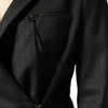 Exte Black Double Breasted Pants Blazer Jacket 2 Piece Suit