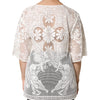 Dolce & Gabbana White Embroidery Lace Cotton Blouse Top