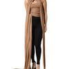 Dolce & Gabbana Brown Virgin Wool Sleeveless Scarf Tank Top
