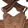 Dolce & Gabbana Brown Virgin Wool Sleeveless Scarf Tank Top
