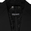 Dolce & Gabbana Black Lace V-neck Slit Hem Gathered Waist Vest Jacket