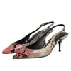 Dolce & Gabbana Multicolor Leather Heels Slingback Shoes