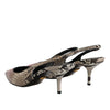 Dolce & Gabbana Multicolor Leather Heels Slingback Shoes