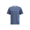 Brunello Cucinelli Blue Cotton T-Shirt