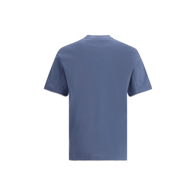 Brunello Cucinelli Blue Cotton T-Shirt