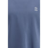 Brunello Cucinelli Blue Cotton T-Shirt