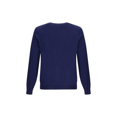 Brunello Cucinelli Blue Fleece Wool Sweatshirt