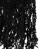 Dolce & Gabbana Black Wool Fringes Neck Wrap Foulard Scarf