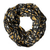 Dolce & Gabbana Black Jazz Club Print Neck Wrap Shawl Scarf