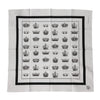 Dolce & Gabbana White Crown Cotton Square Foulard Scarf