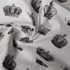Dolce & Gabbana White Crown Cotton Square Foulard Scarf