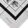 Dolce & Gabbana White Crown Cotton Square Foulard Scarf