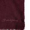 Dolce & Gabbana Maroon Cashmere Fringes Neck Wrap Shawl Scarf
