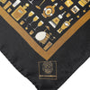 Dolce & Gabbana Black Jazz Club Square Handkerchief Scarf